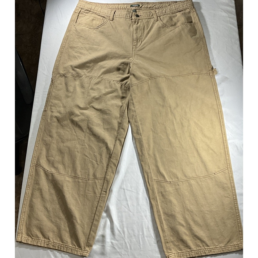 Wild Fables Tan Women's Size 17 Wide Leg Cargo Hiking Baggy Denim Jeans
